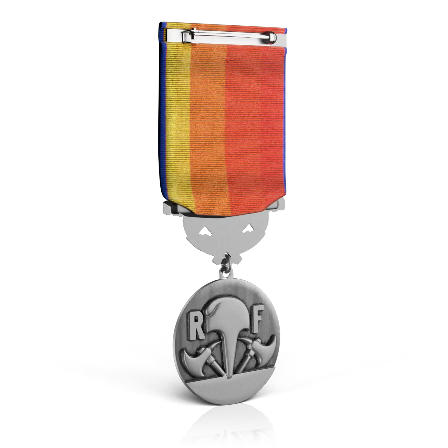 médaille sapeurs pompiers services exceptionnels échellon argent verso