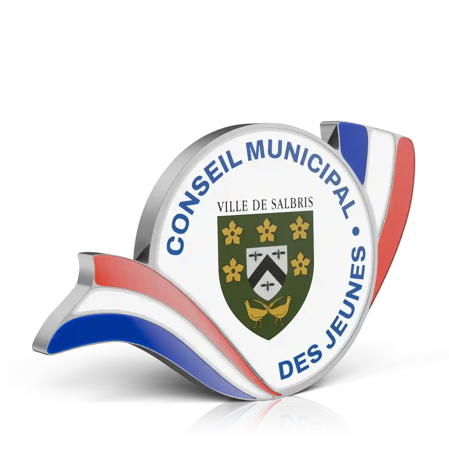 pièce du conseil municipale des jeunes de la ville de salbris, métal argenté