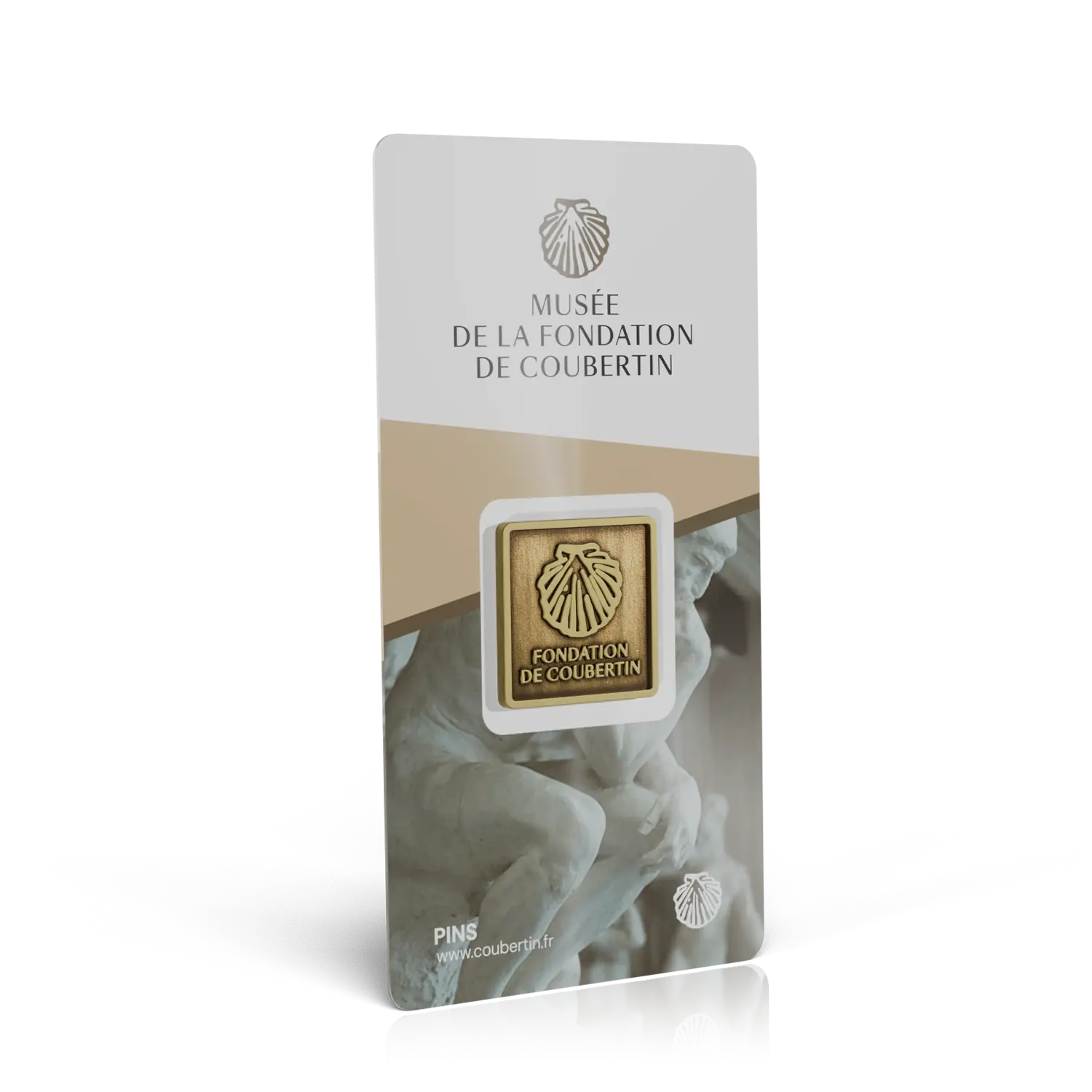 pins avec packaging fondation coubertin doré