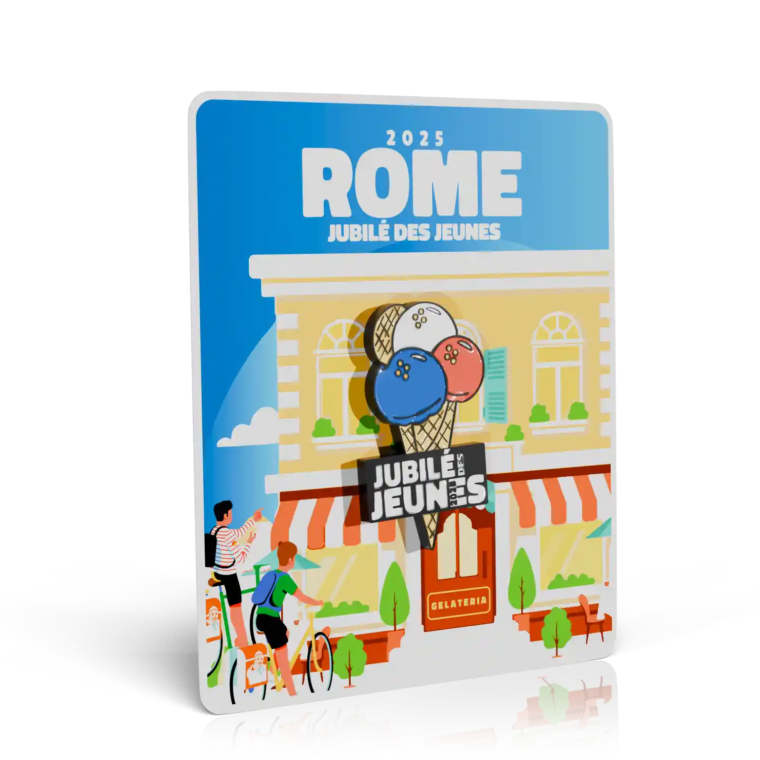 packaging pins jubilé des jeunes 2025 dolce vita a roma recto