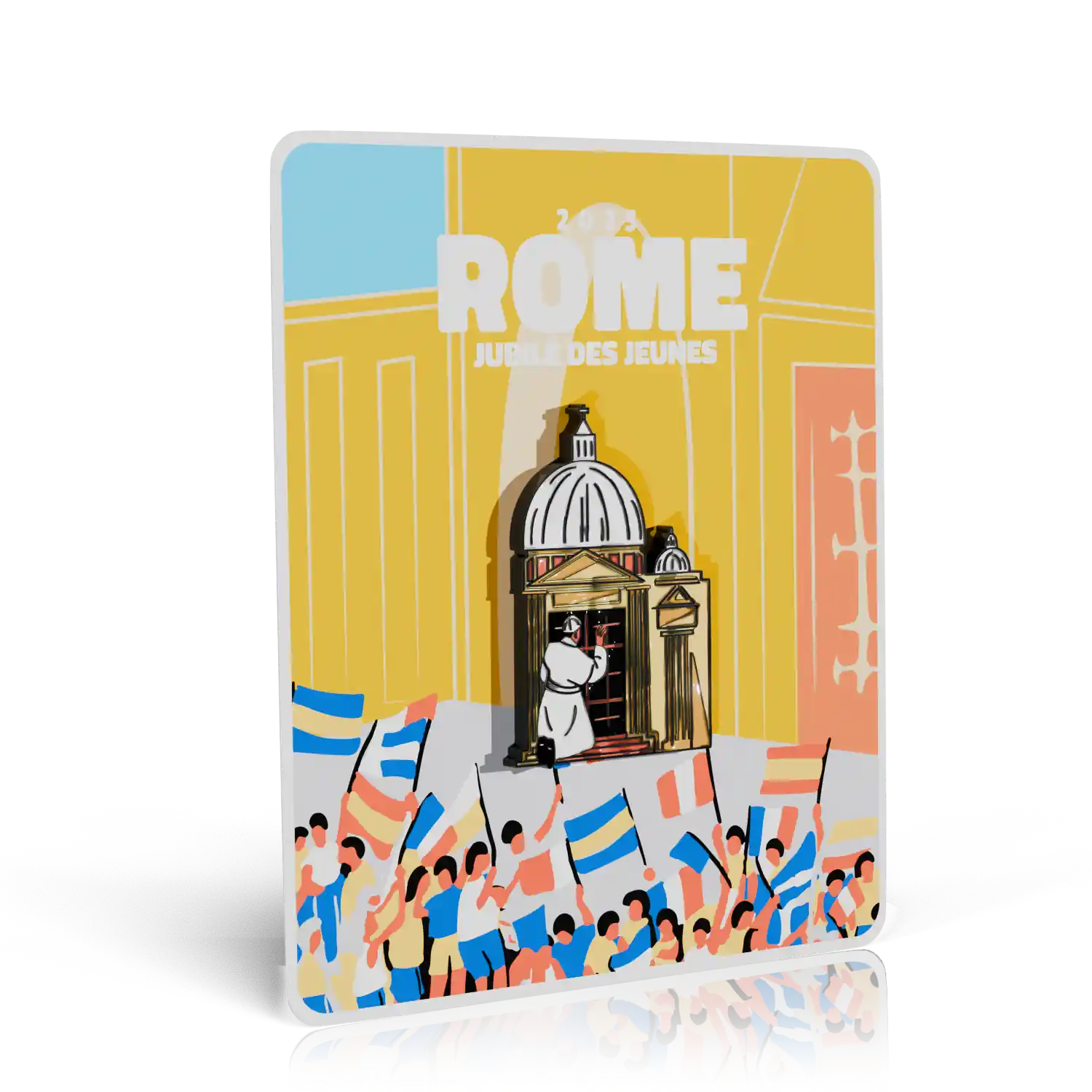 packaging pins jubilé des jeunes 2025 porte sainte recto