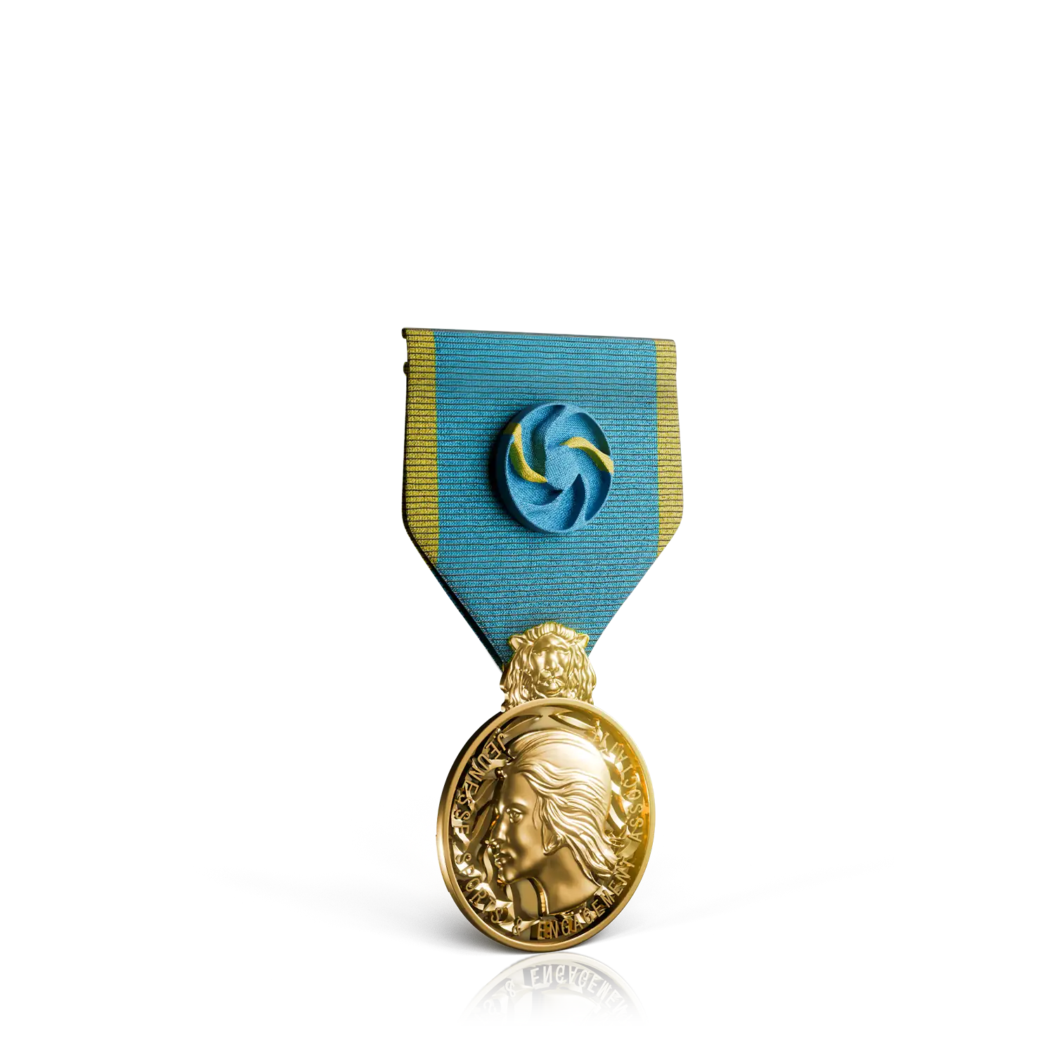 médaille jeunesse échellon or recto