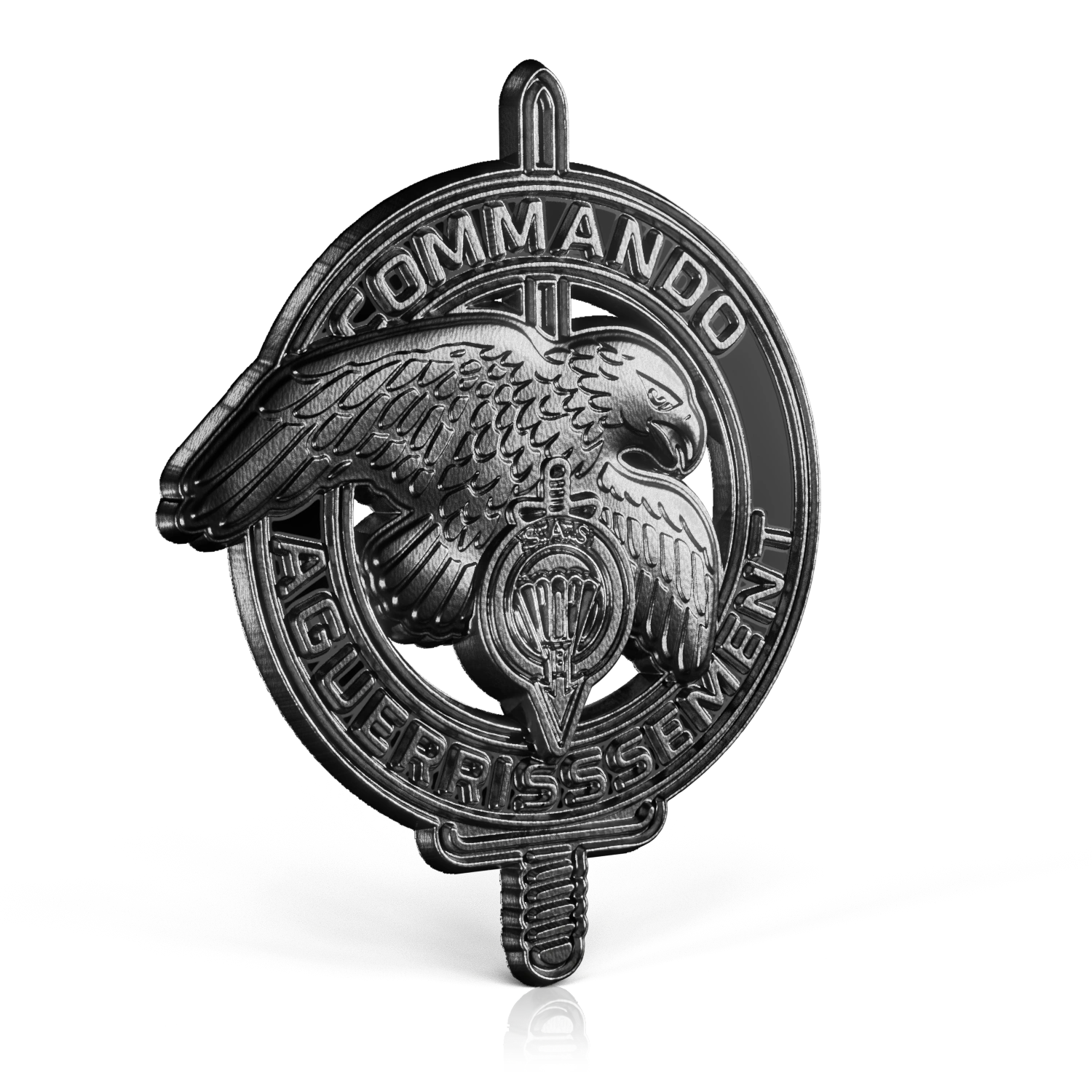 insigne militaire métal commando aguerrissement