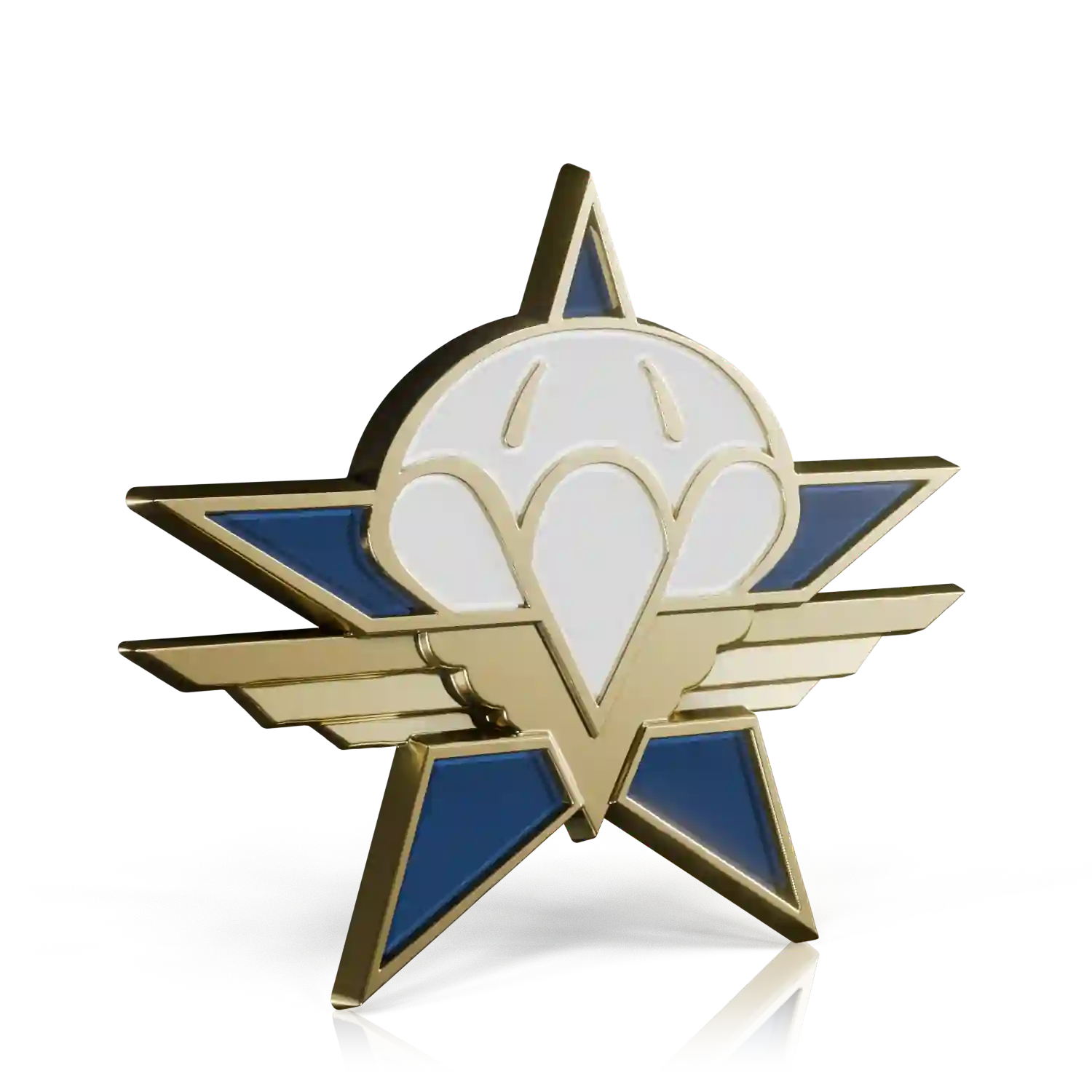 insigne militaire dorée chasseurs parachutistes