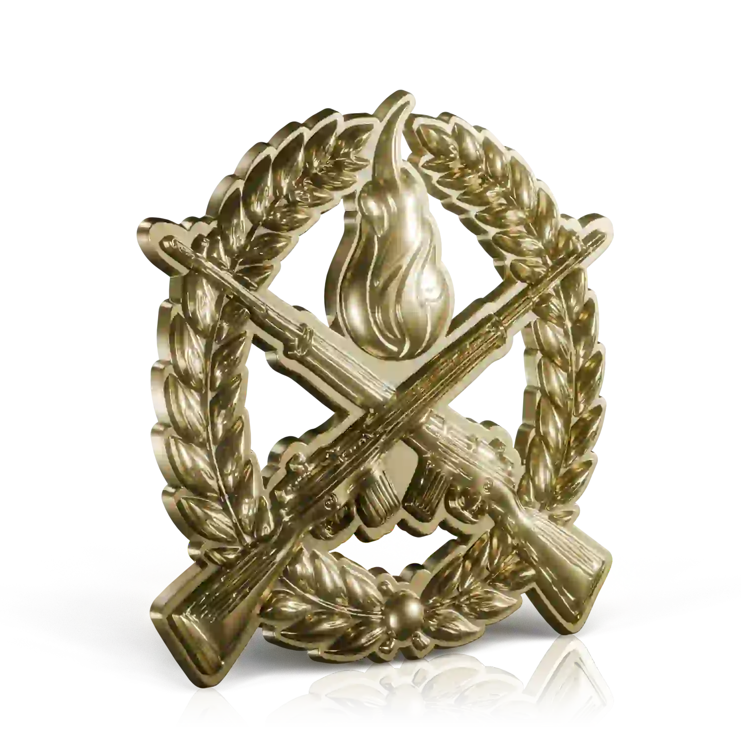 insigne militaire dorée régiment d'infanterie