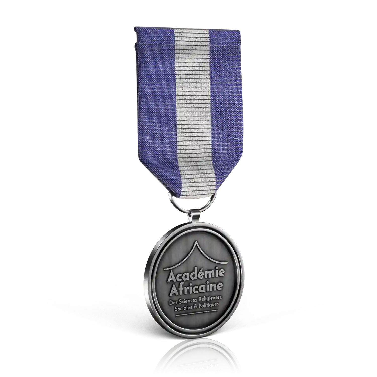 médaille argenté avec ruban académie africaine des sciences religieuses