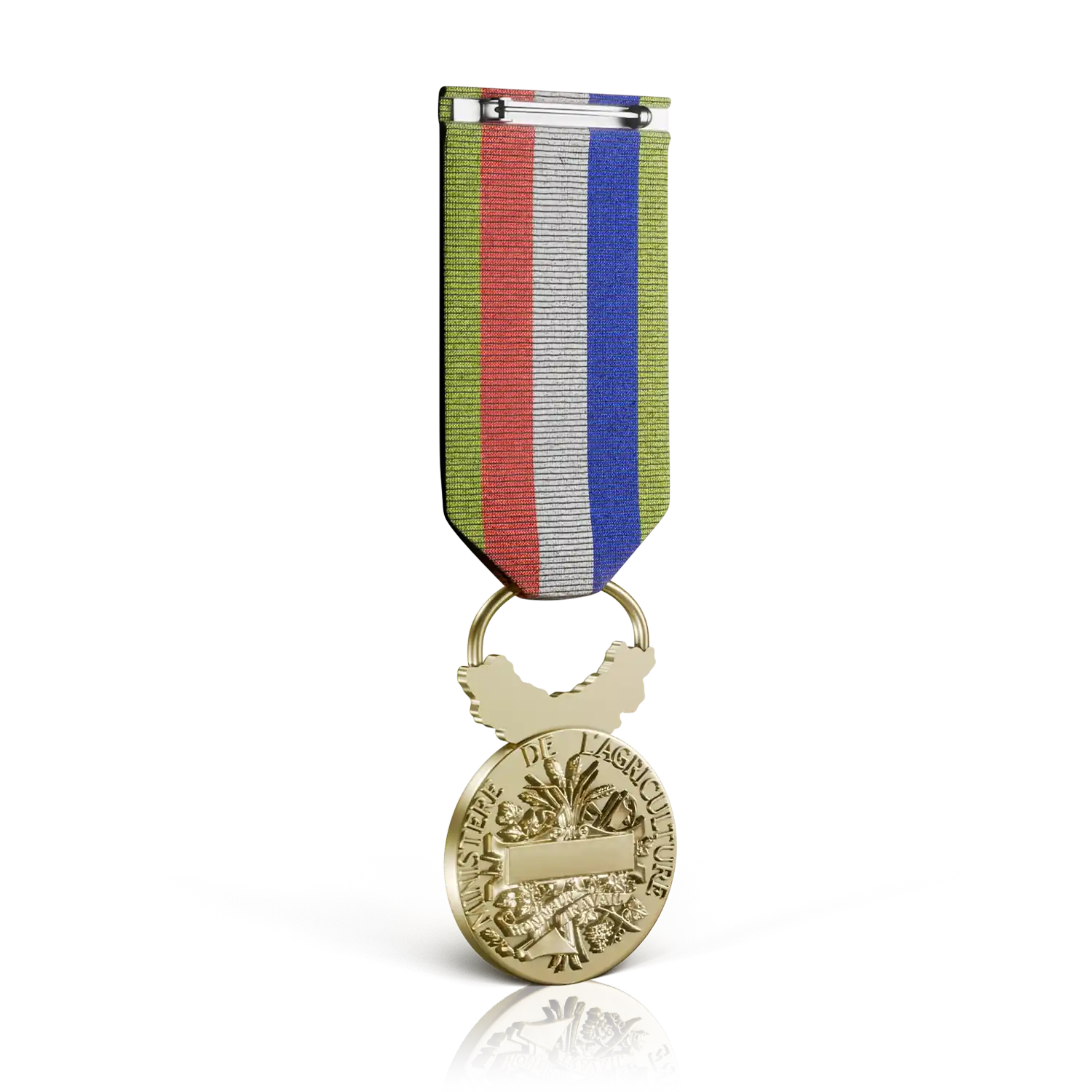 médaille travail agricole or verso