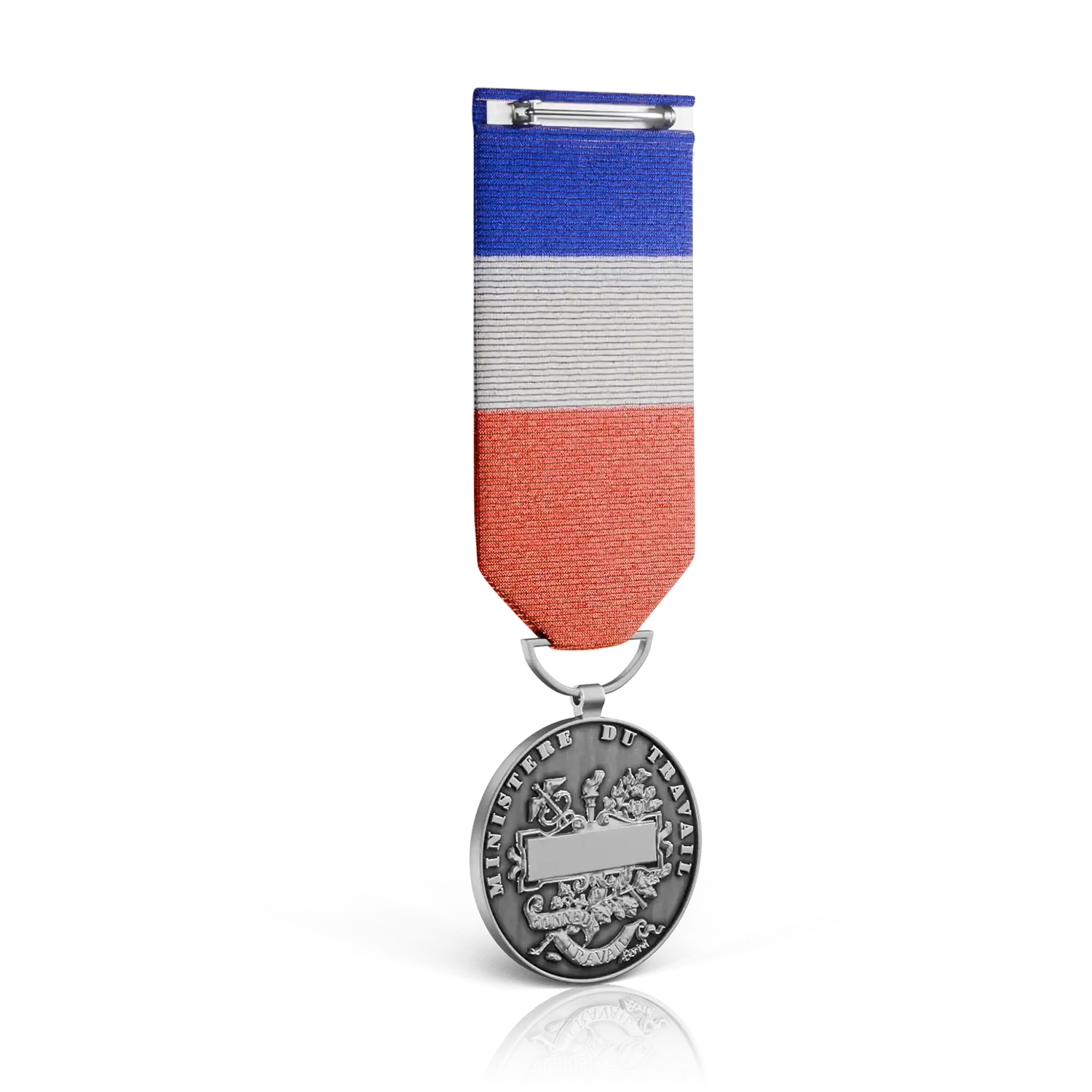 médaille travail argent verso