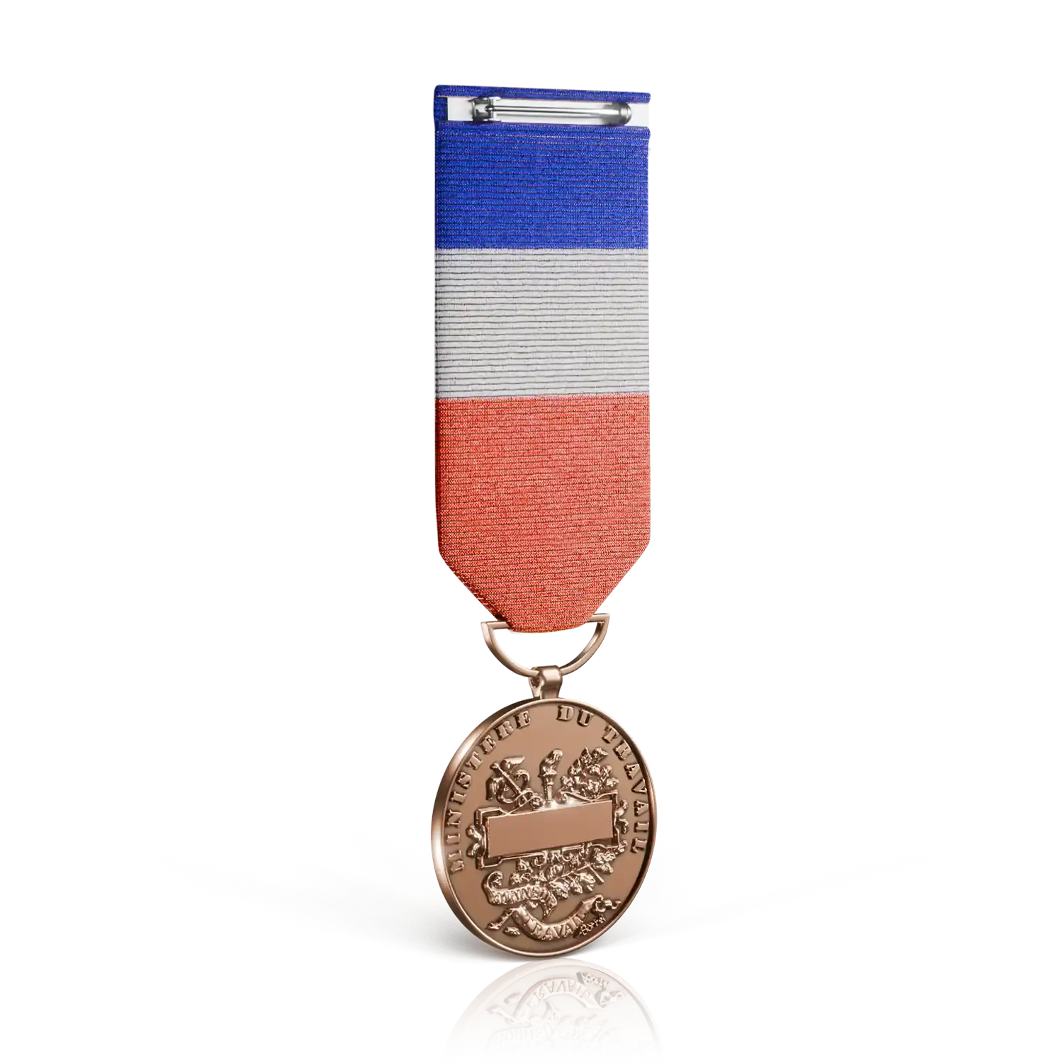 médaille travail bronze verso