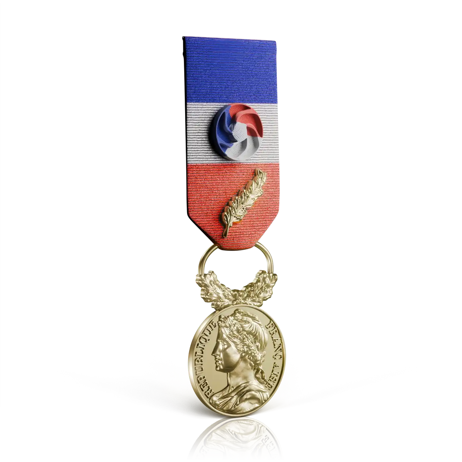 médaille travail or recto