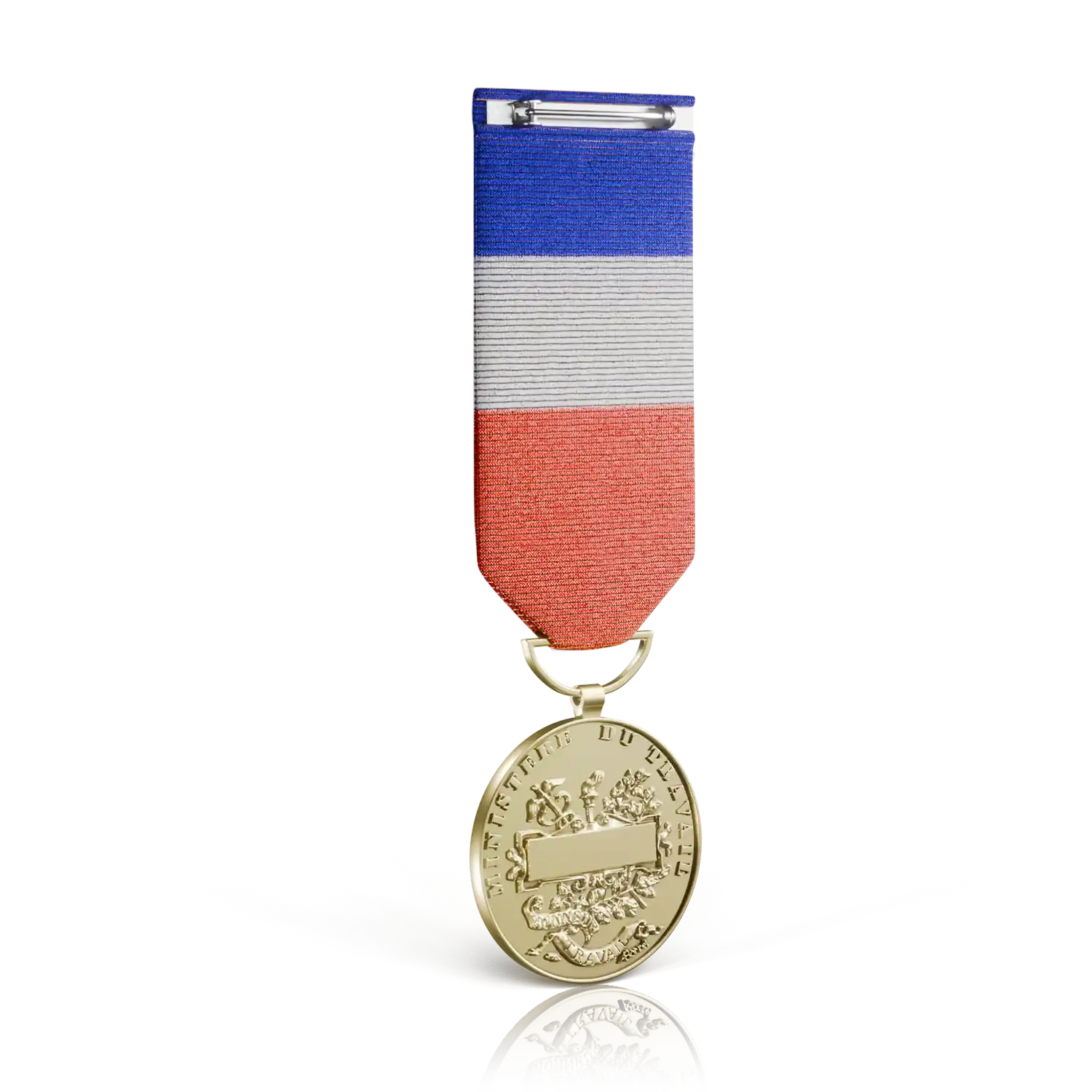 médaille travail vermeil verso