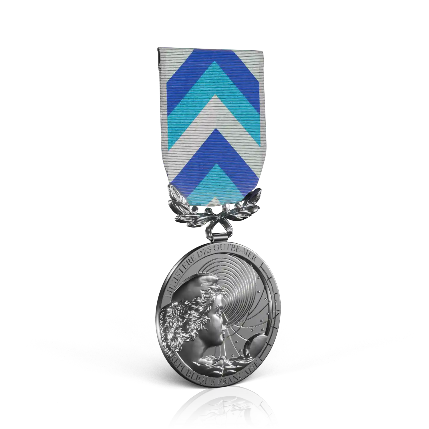 médaille engagement ultramarin argent recto