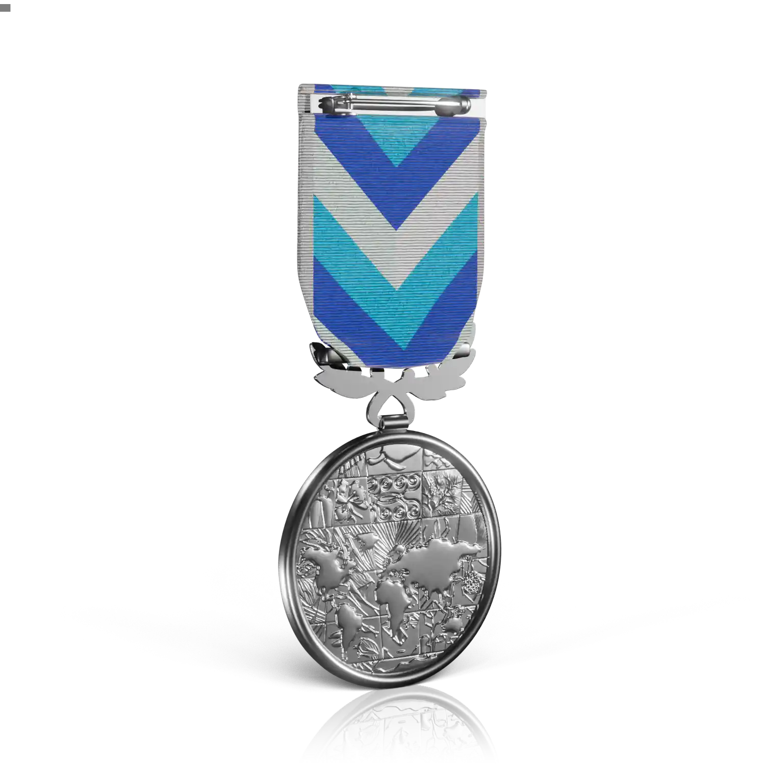 médaille engagement ultramarin argent verso