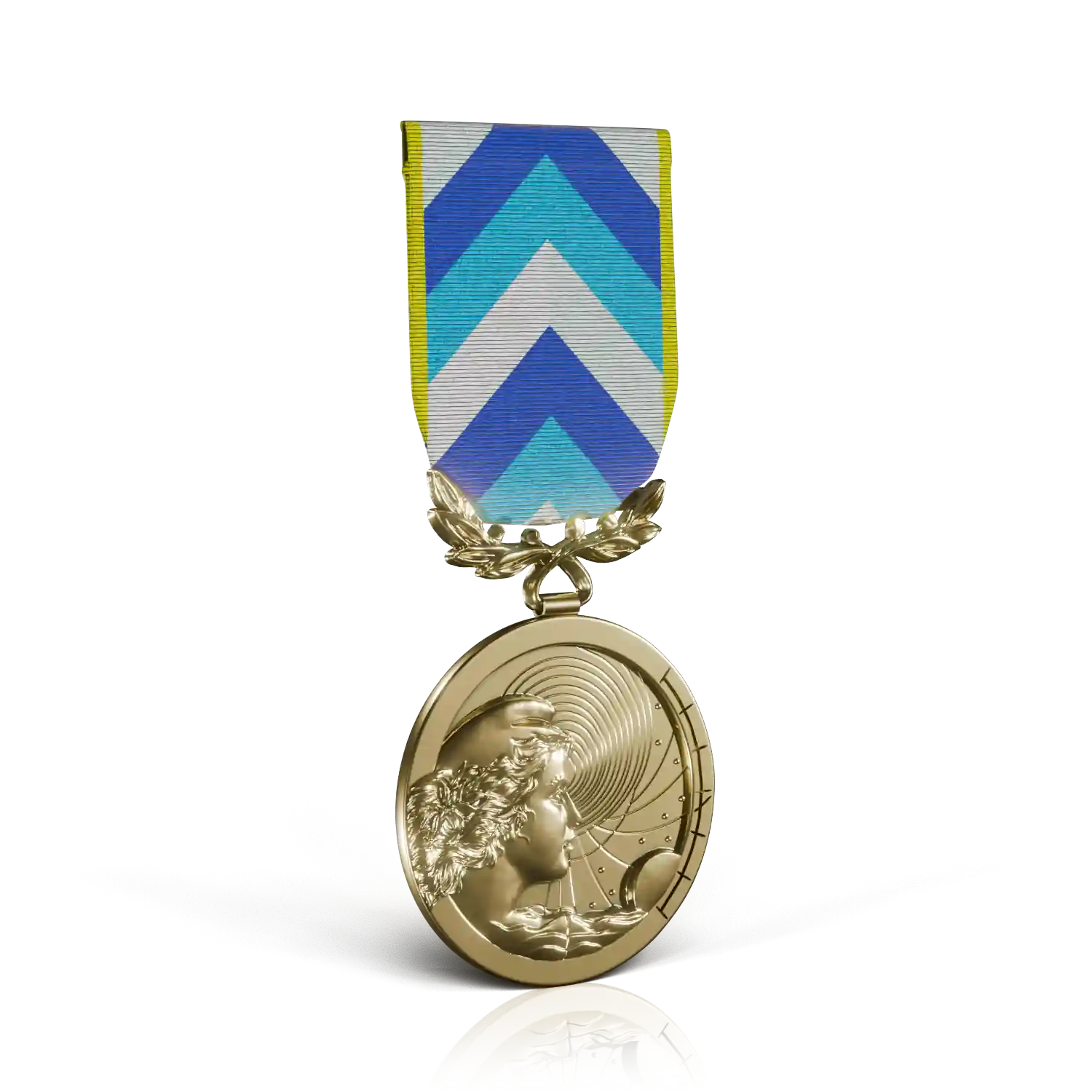 médaille engagement ultramarin or recto