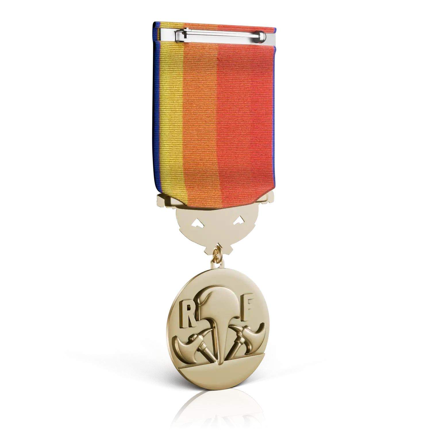 médaille sapeur pompier service exceptionnel or verso