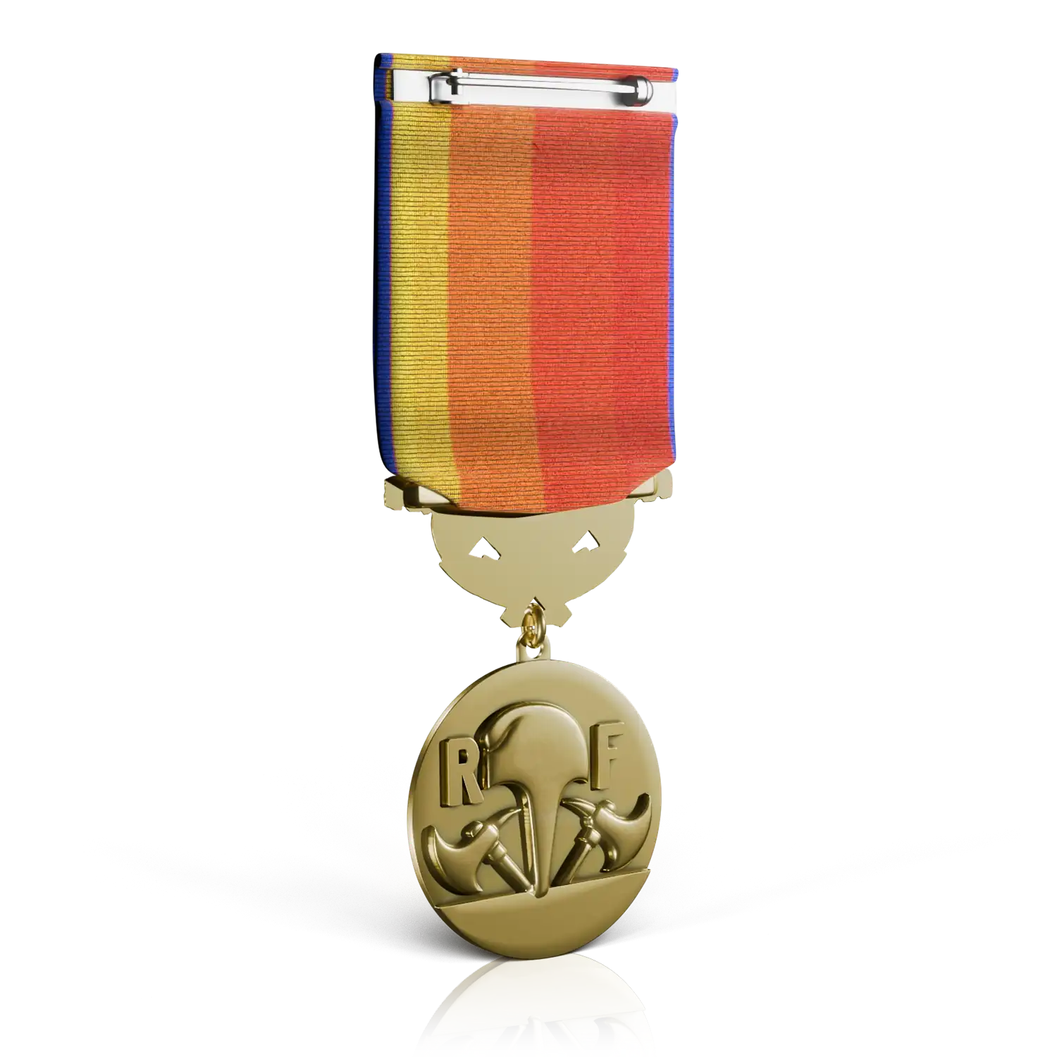 médaille sapeur pompier service exceptionnel vermeil verso