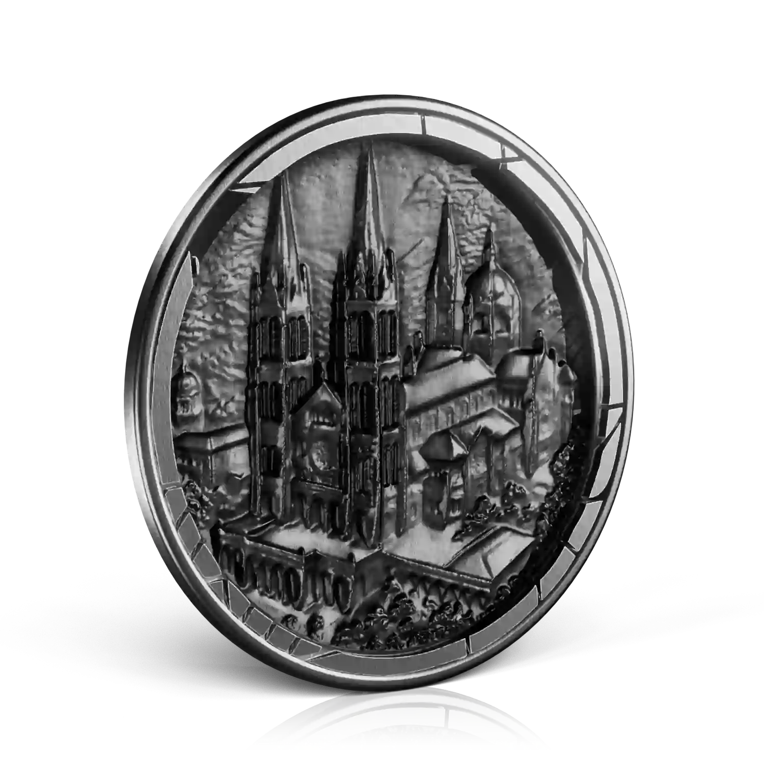 pin's argenté cathédrale 