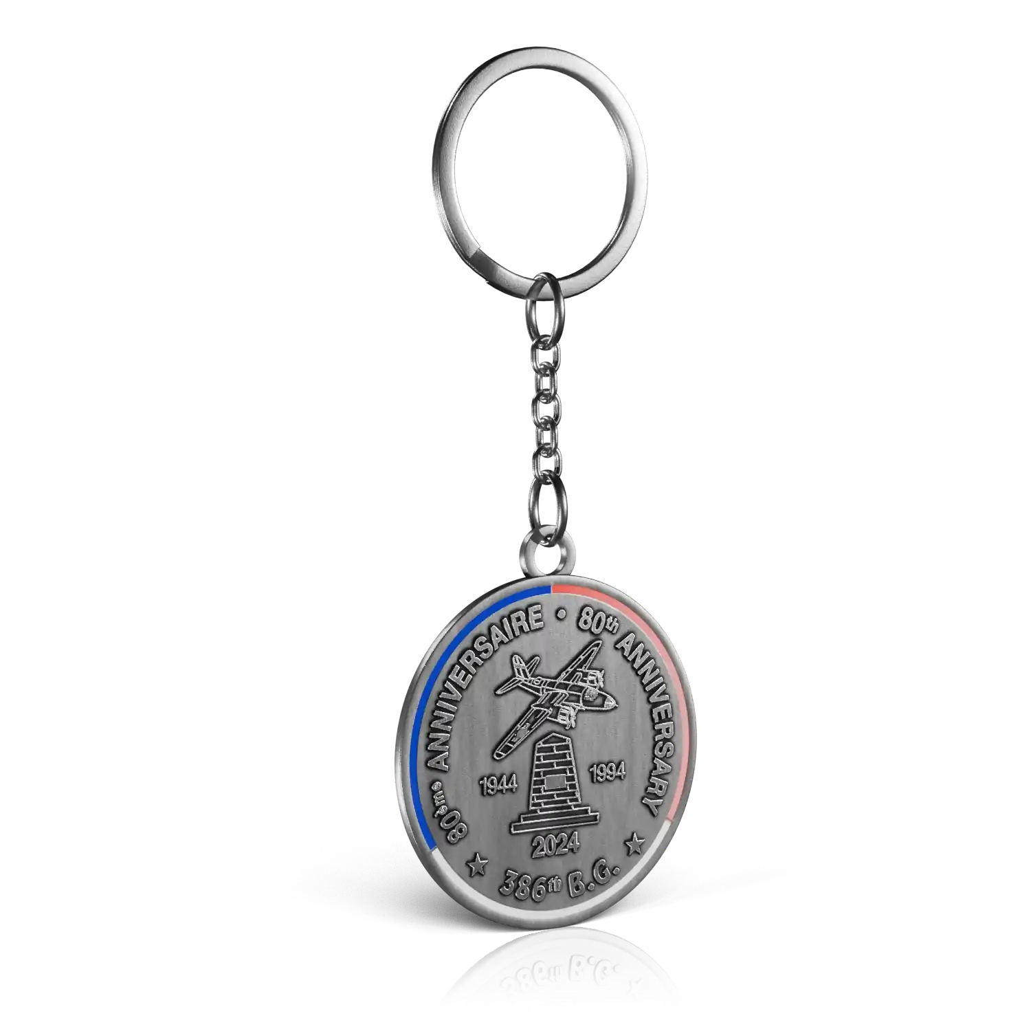 porte clé argenté mairie de bernes sur oise recto