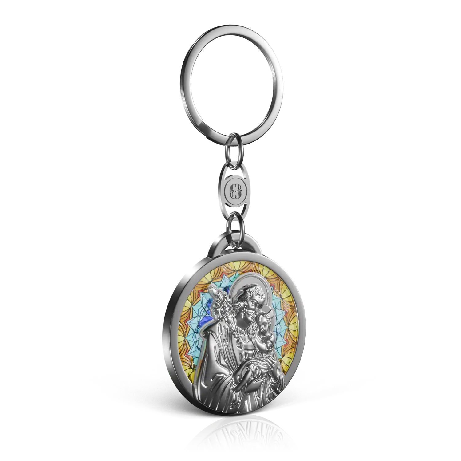 porte clé argenté saint joseph