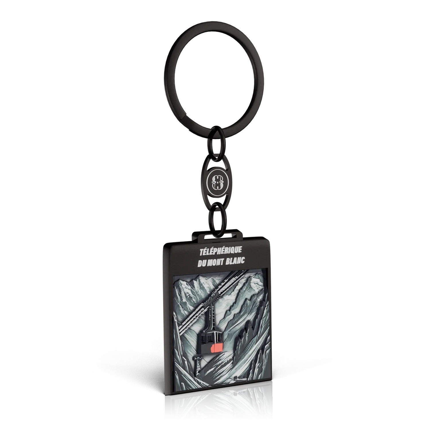 porte clé argenté téléphérique du mont blanc