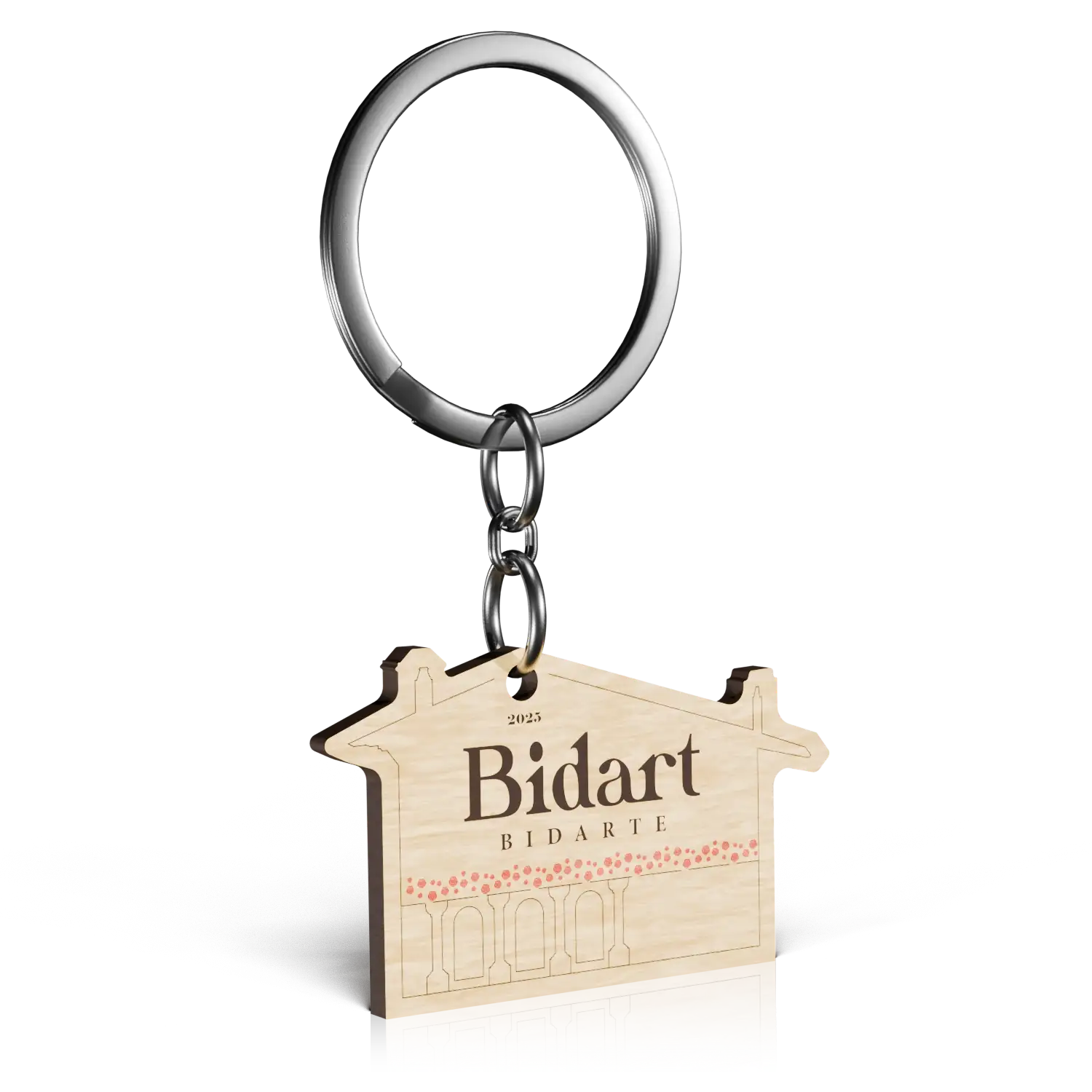 porte clé bois recto ville de bidart